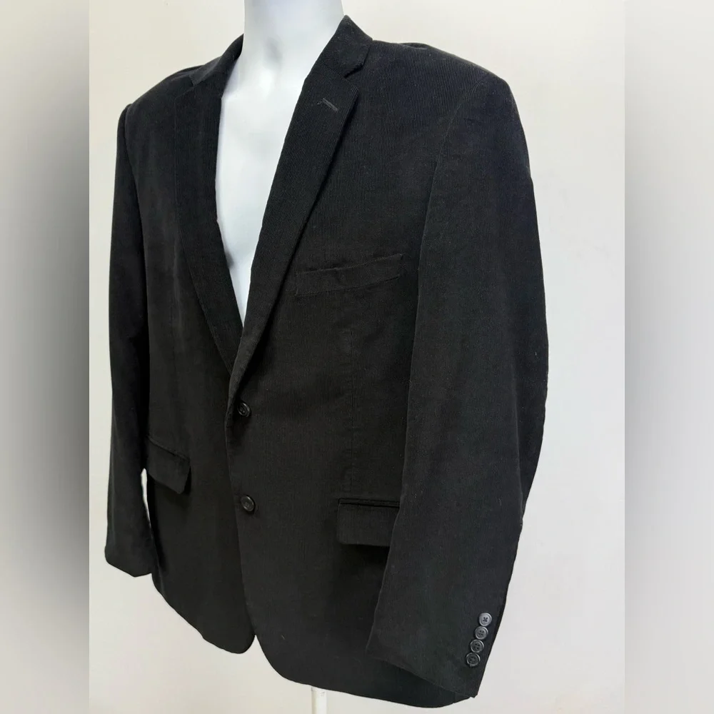 ADOLFO Men's Classic black corduroy blazer size 44R
